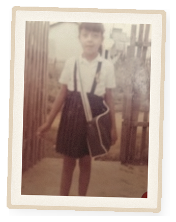 Elisabete quando criança, nos anos 1960